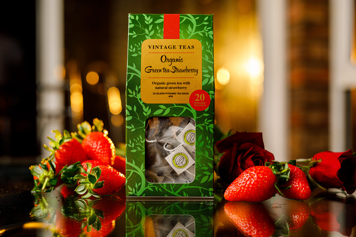 Organic Green Tea with Strawberry